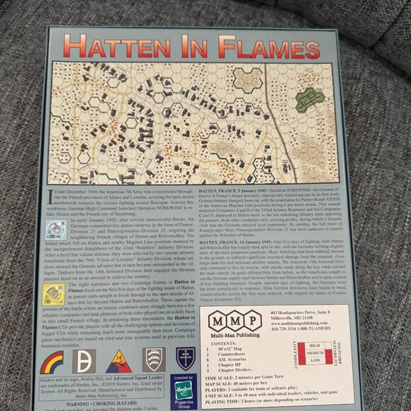Hatten in Flames: ASL Historical Module 9 (open, unpunched) Multi-Man Publishing - Picture 6 of 10